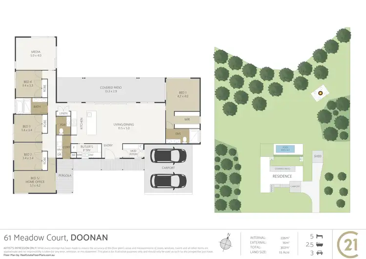Floorplan of Homely house listing, 61 Meadow Court, Doonan QLD 4562