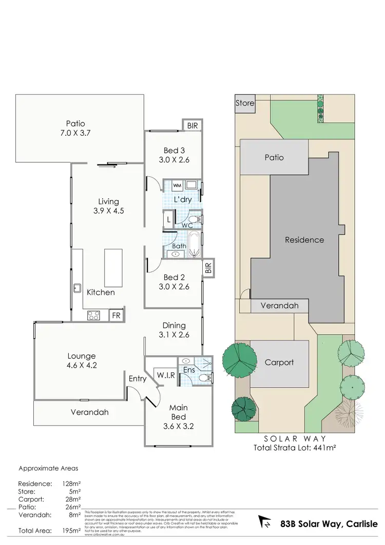 Floorplan of Homely house listing, 83B Solar Way, Carlisle WA 6101