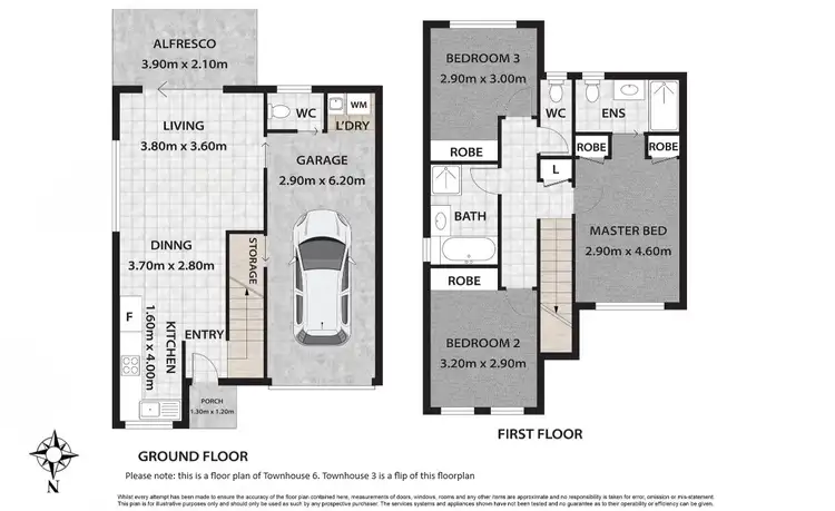 Floorplan of Homely townhouse listing, 3/6A Bridge Street, North Booval QLD 4304