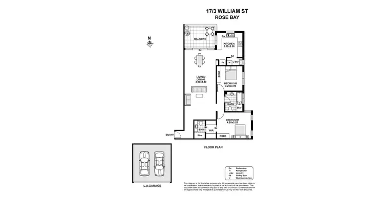 Floorplan of Homely apartment listing, 17/3-7 William Street, Rose Bay NSW 2029
