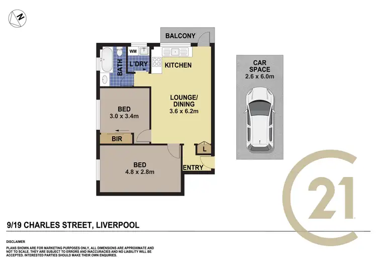 Floorplan of Homely unit listing, 9/19 Charles Street, Liverpool NSW 2170