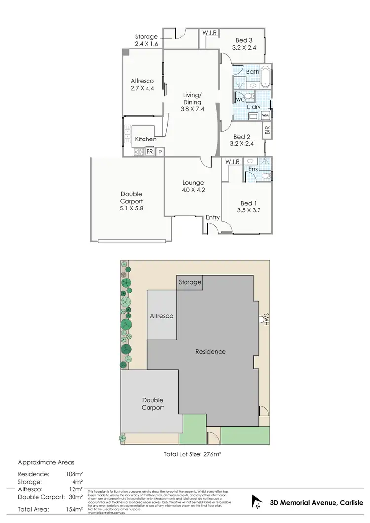 Floorplan of Homely house listing, 3D Memorial Avenue, Carlisle WA 6101