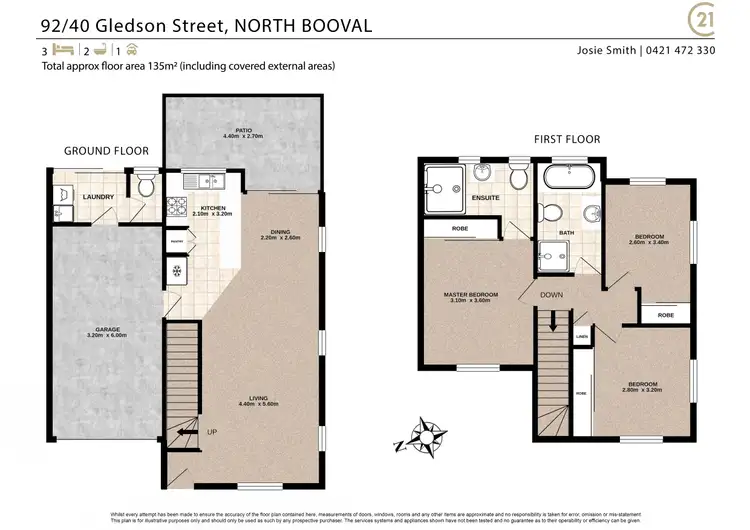 Floorplan of Homely townhouse listing, 92/40-56 Gledson Street, North Booval QLD 4304