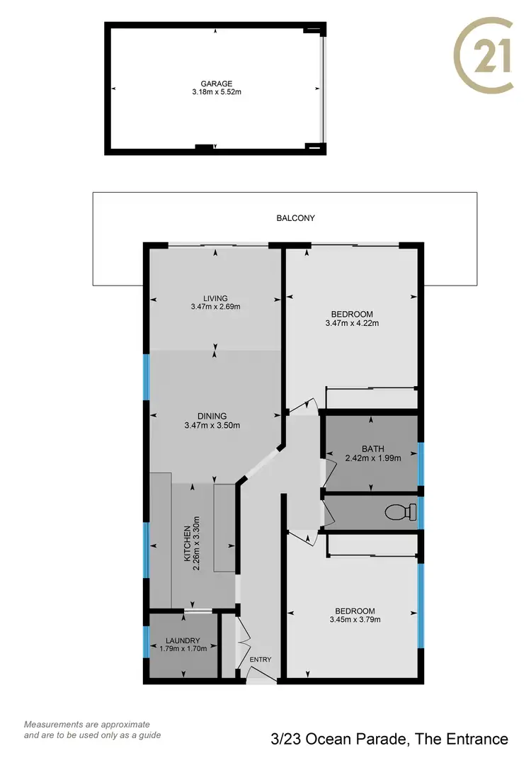 Floorplan of Homely unit listing, 3/23 Ocean Parade, The Entrance NSW 2261