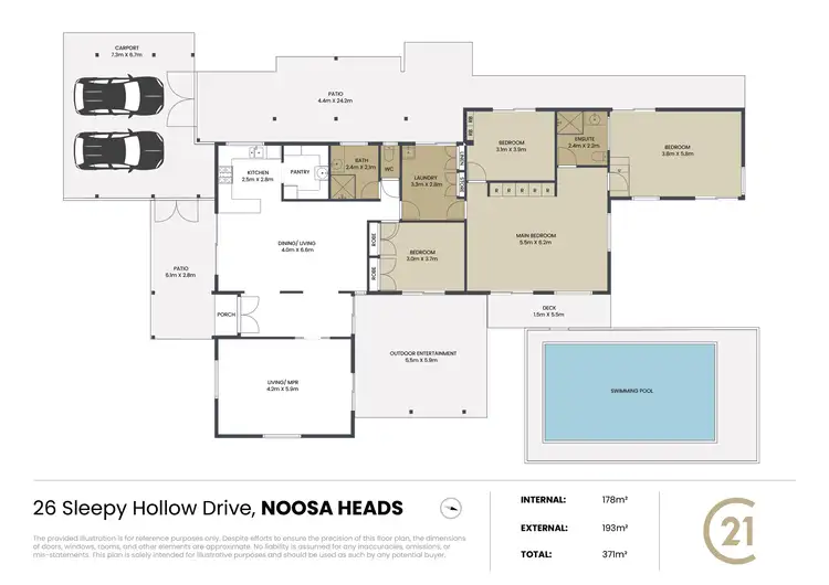 Floorplan of Homely house listing, 26 Sleepy Hollow Drive, Noosa Heads QLD 4567