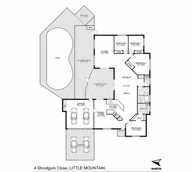 Floorplan of Homely house listing, 4 Ghostgum Close, Little Mountain QLD 4551