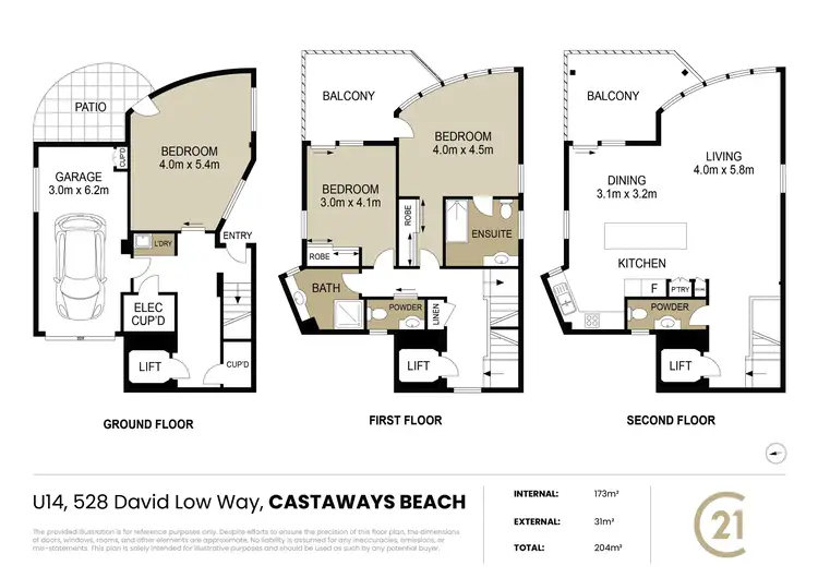 Floorplan of Homely apartment listing, 14/528 David Low Way, Castaways Beach QLD 4567