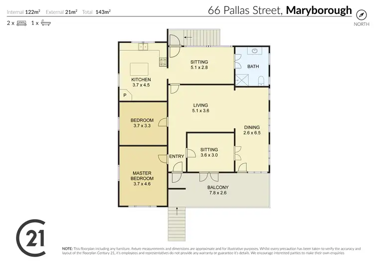 Floorplan of Homely house listing, 66 Pallas Street, Maryborough QLD 4650