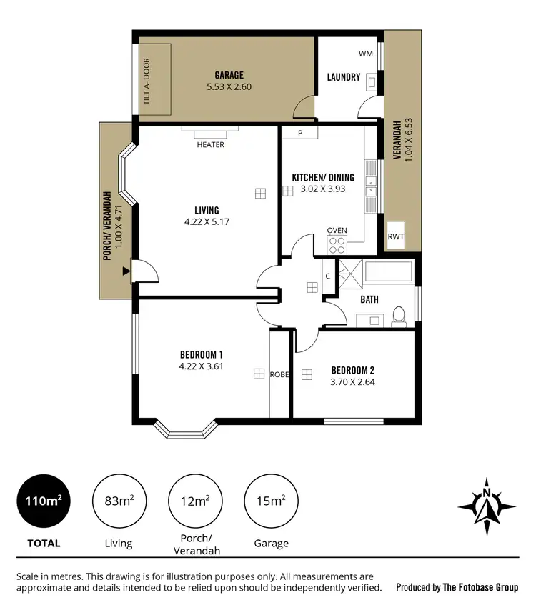 Floorplan of Homely unit listing, 1/5 Bakewell Street, Tusmore SA 5065