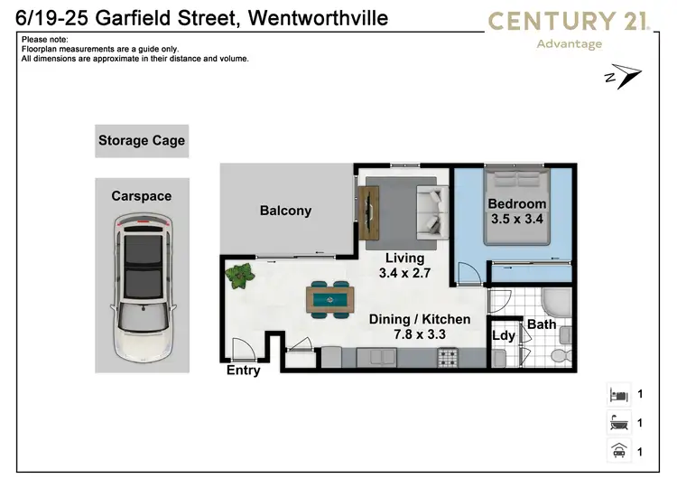 Floorplan of Homely apartment listing, 6/19-25 Garfield Street, Wentworthville NSW 2145