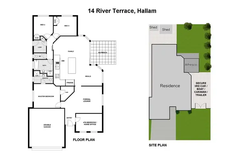 Floorplan of Homely house listing, 14 River Terrace, Hallam VIC 3803