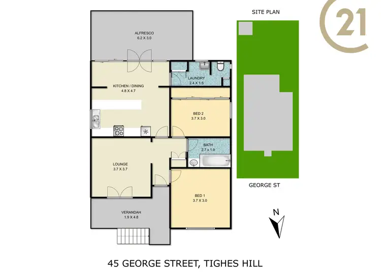 Floorplan of Homely house listing, 45 George Street, Tighes Hill NSW 2297