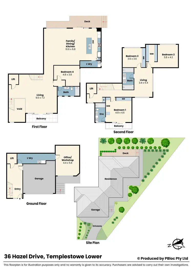 Floorplan of Homely house listing, 36 Hazel Drive, Templestowe Lower VIC 3107