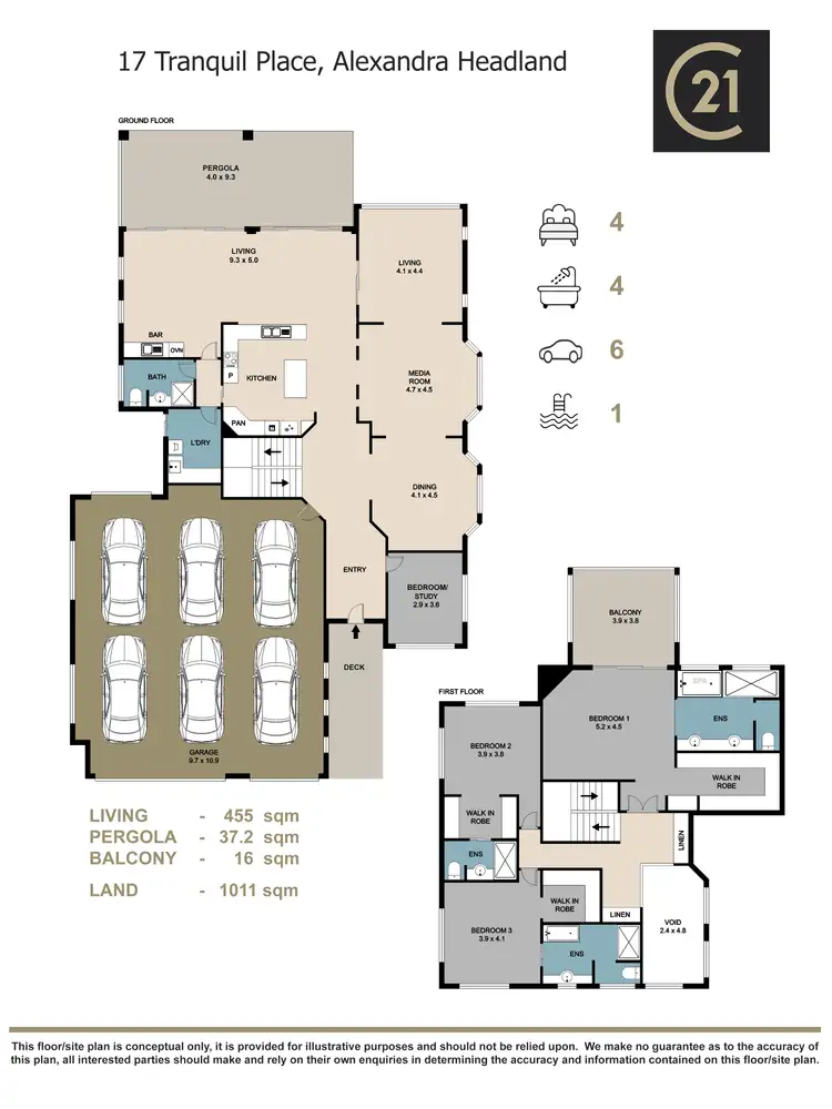 Floorplan of Homely house listing, 17 Tranquil Place, Alexandra Headland QLD 4572