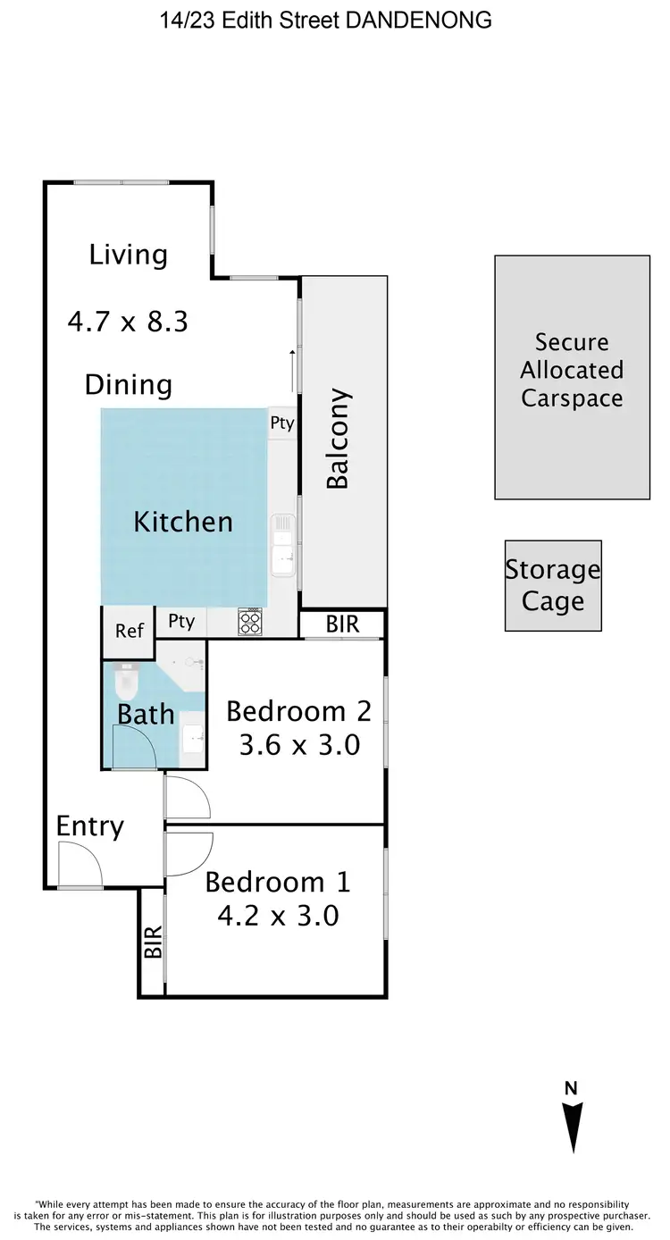 Floorplan of Homely unit listing, 14/23 Edith Street, Dandenong VIC 3175