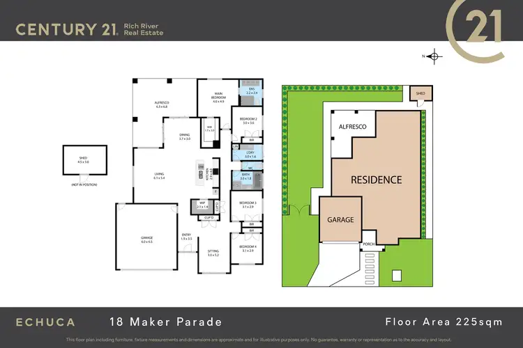 Floorplan of Homely house listing, 18 Maker Parade, Echuca VIC 3564