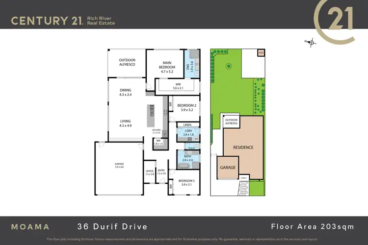Floorplan of Homely house listing, 36 Durif Drive, Moama NSW 2731