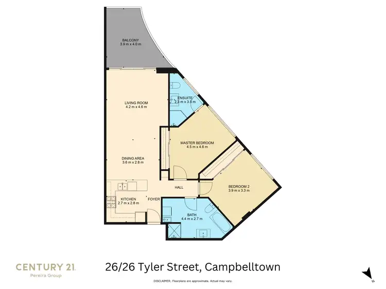 Floorplan of Homely apartment listing, 26/26 Tyler Street, Campbelltown NSW 2560