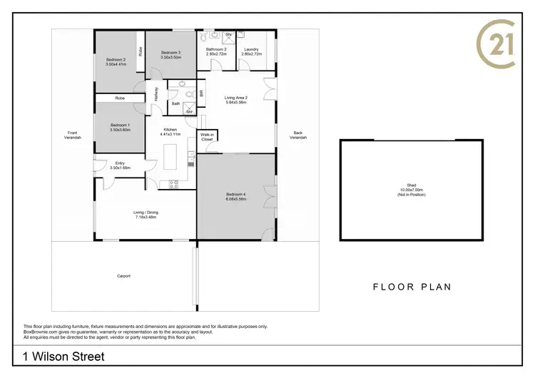 Floorplan of Homely house listing, 1 Wilson Street, Broken Hill NSW 2880