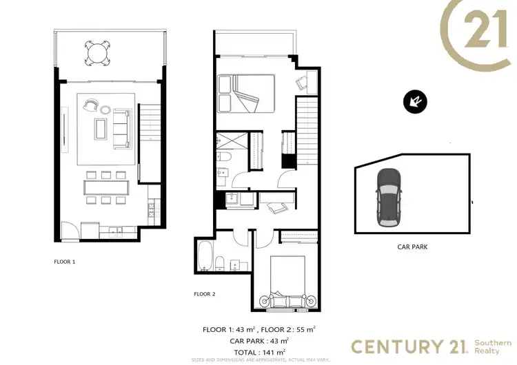 Floorplan of Homely apartment listing, 1902/35A Arncliffe Street, Wolli Creek NSW 2205