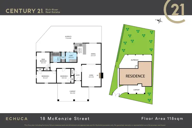 Floorplan of Homely house listing, 18 Mckenzie Street, Echuca VIC 3564