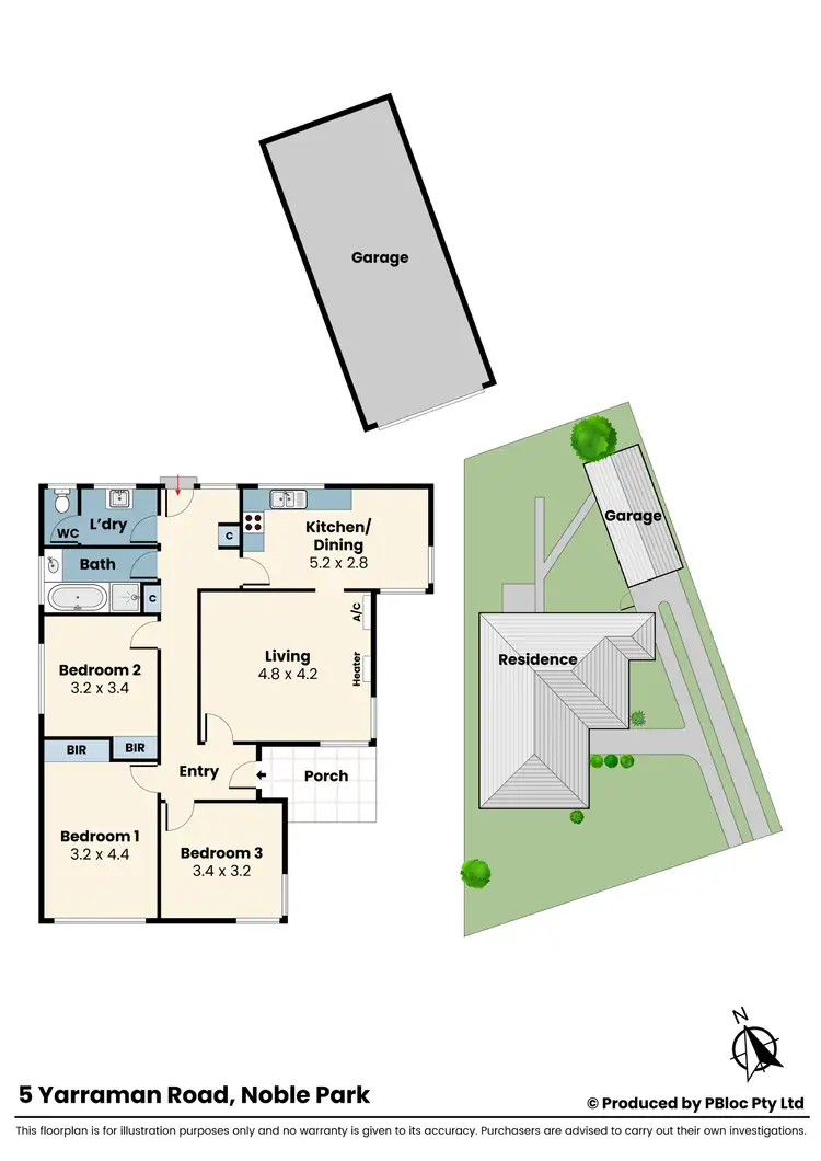 Floorplan of Homely house listing, 5 Yarraman Road, Noble Park VIC 3174