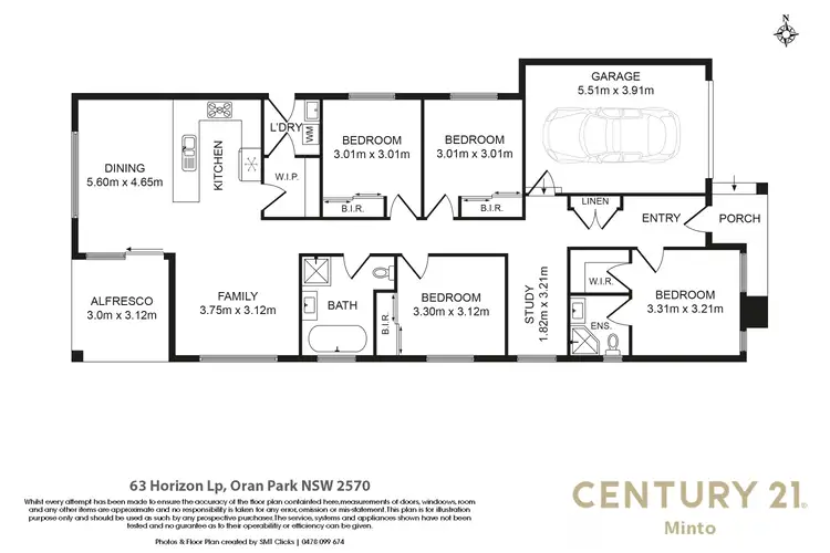 Floorplan of Homely house listing, 63 Horizon Loop, Oran Park NSW 2570