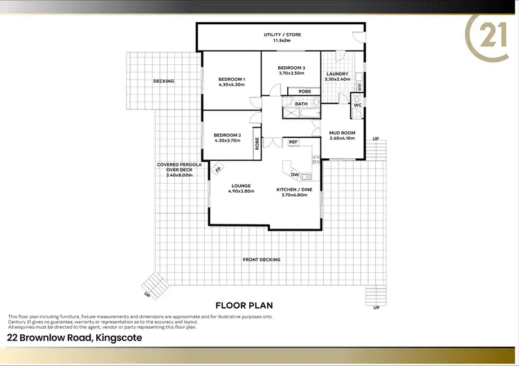Floorplan of Homely house listing, 22 Brownlow Road, Kingscote SA 5223