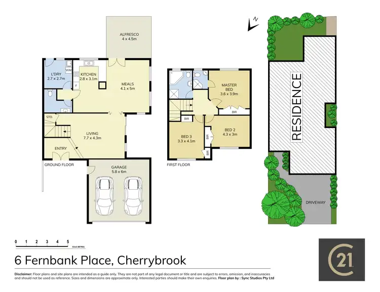 Floorplan of Homely semi-detached listing, 6 Fernbank Place, Cherrybrook NSW 2126