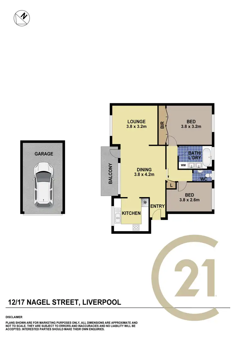 Floorplan of Homely apartment listing, 12/17-19 Nagle Street, Liverpool NSW 2170