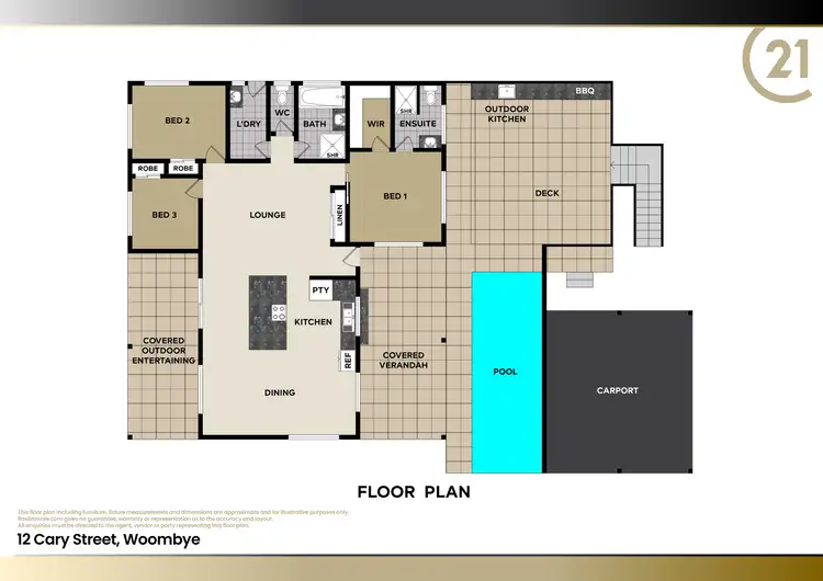 Floorplan of Homely house listing, 12 Cary Street, Woombye QLD 4559