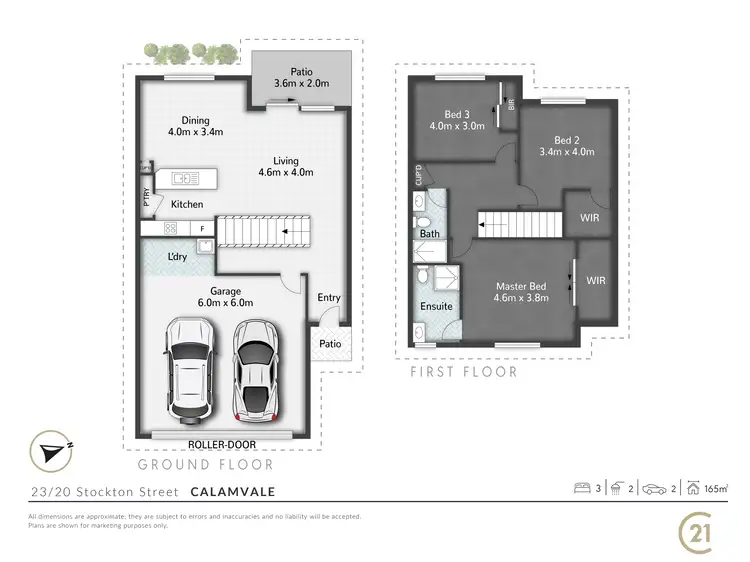 Floorplan of Homely townhouse listing, 23/20 Stockton Street, Calamvale QLD 4116