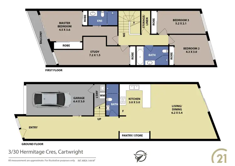 Floorplan of Homely townhouse listing, 3/30 Hermitage Crescent, Cartwright NSW 2168