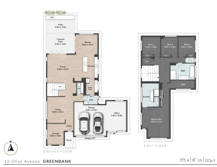 Floorplan of Homely house listing, 13 Olive Avenue, Greenbank QLD 4124
