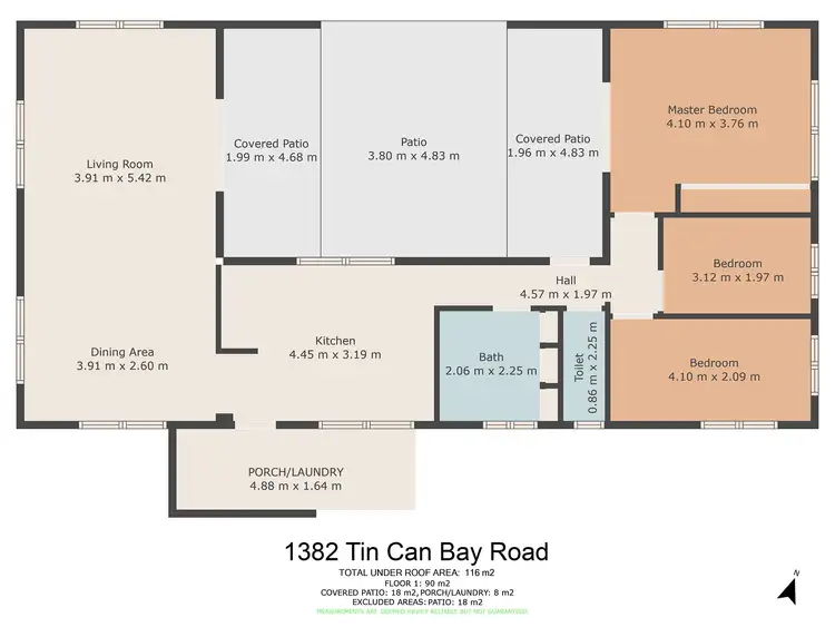 Floorplan of Homely rural property listing, 1382 Tin Can Bay Road, Ross Creek QLD 4570