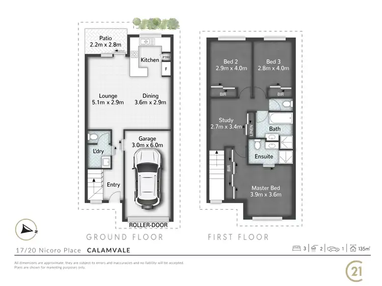 Floorplan of Homely townhouse listing, 17/20 Nicoro Place, Calamvale QLD 4116