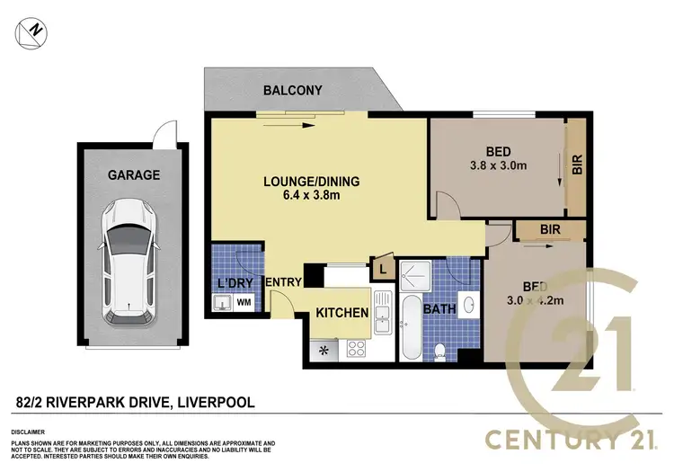 Floorplan of Homely unit listing, 82/2 Riverpark Drive, Liverpool NSW 2170