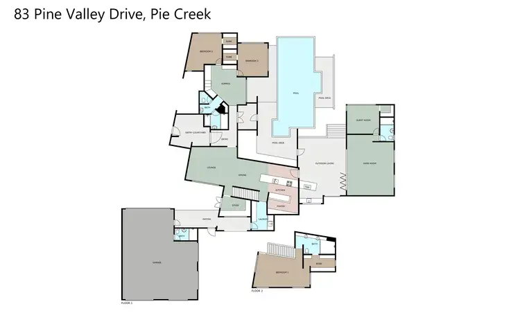 Floorplan of Homely rural property listing, 83-85 Pine Valley Drive, Pie Creek QLD 4570