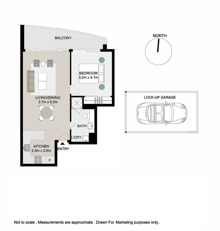Floorplan of Homely apartment listing, 711/1 Sergeants Lane, St Leonards NSW 2065