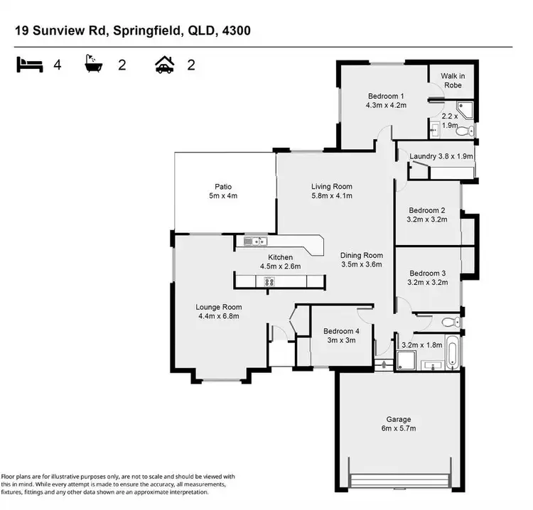 Floorplan of Homely house listing, 19 Sunview Road, Springfield QLD 4300