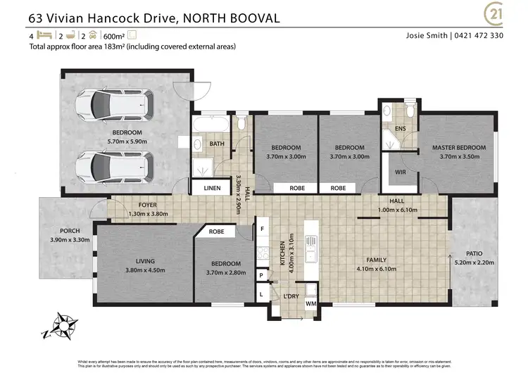 Floorplan of Homely house listing, 63 Vivian Hancock Drive, North Booval QLD 4304