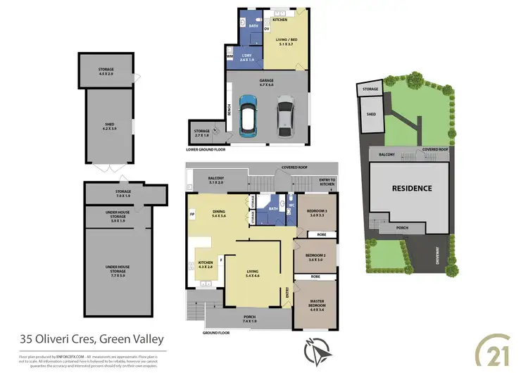 Floorplan of Homely house listing, 35 Oliveri Crescent, Green Valley NSW 2168