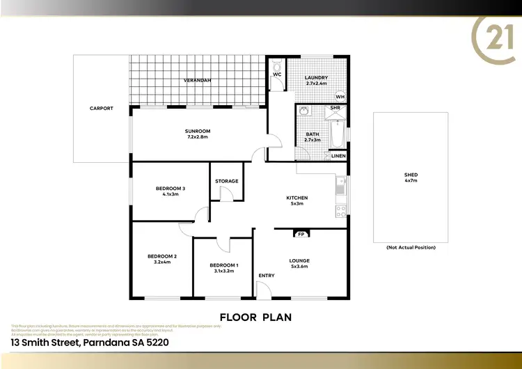Floorplan of Homely house listing, 13 Smith Street, Parndana SA 5220