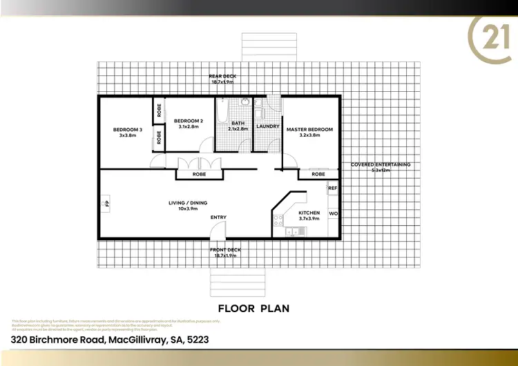 Floorplan of Homely house listing, 320 Birchmore Road, Macgillivray SA 5223