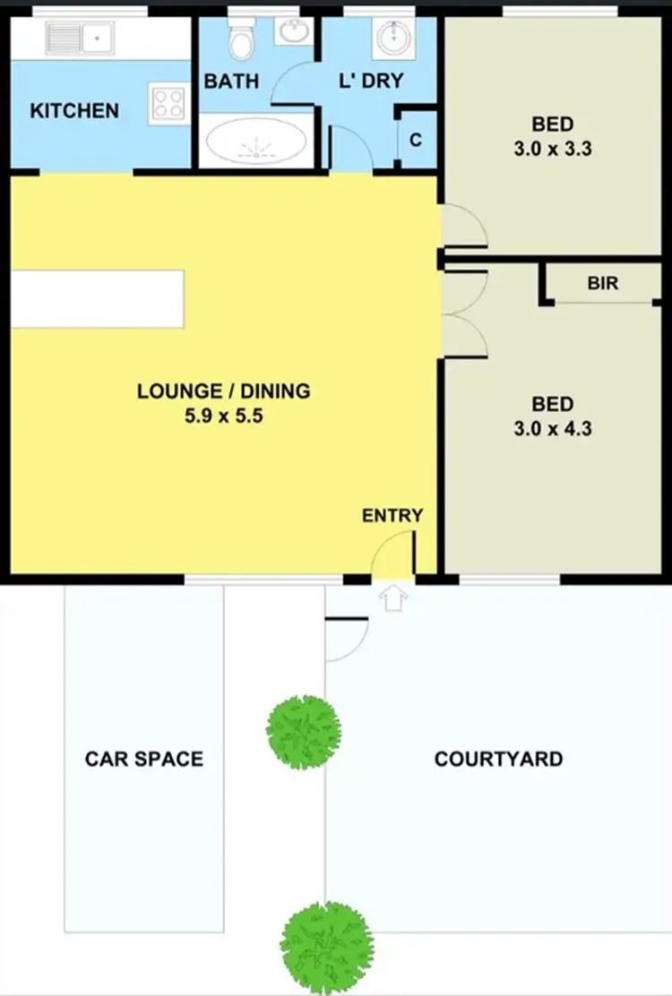 Floorplan of Homely unit listing, 6/57 Clow Street, Dandenong VIC 3175
