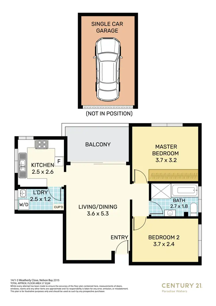 Floorplan of Homely unit listing, 14/1-5 Weatherly Close, Nelson Bay NSW 2315