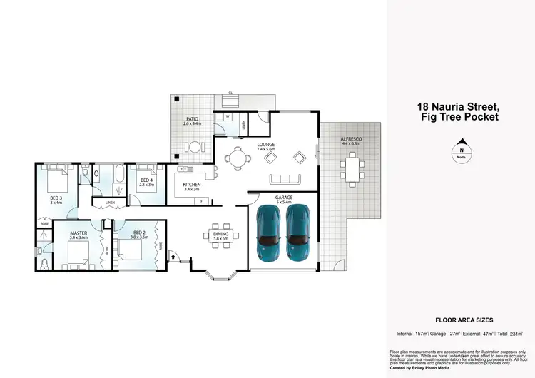 Floorplan of Homely house listing, 18 Nauria Street, Fig Tree Pocket QLD 4069