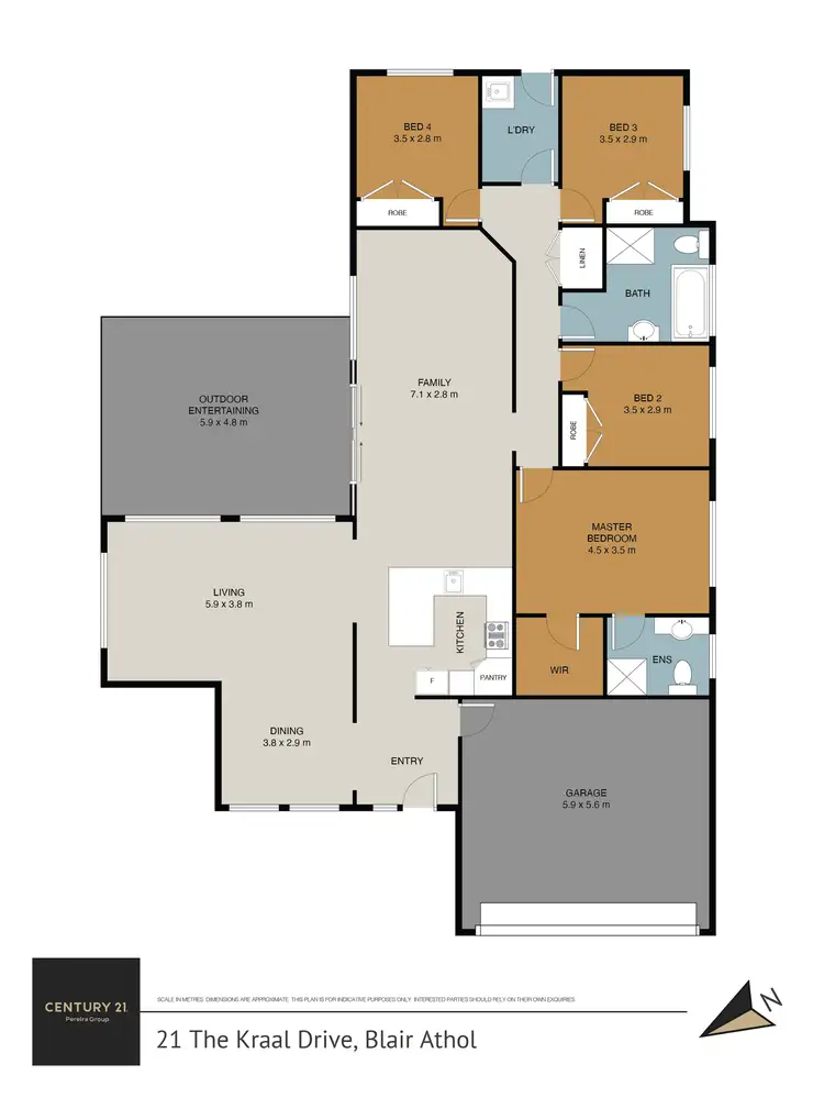 Floorplan of Homely house listing, 21 The Kraal Drive, Blair Athol NSW 2560