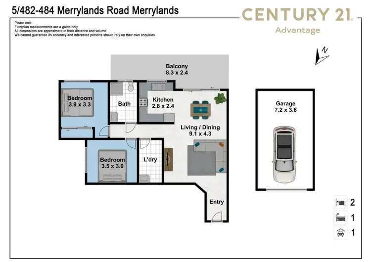 Floorplan of Homely apartment listing, 5/482-484 Merrylands Road, Merrylands NSW 2160