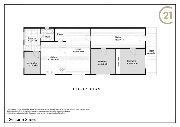 Floorplan of Homely house listing, 426 Lane Street, Broken Hill NSW 2880